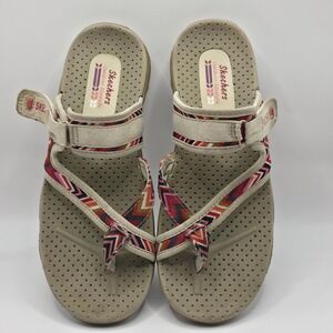 Skechers Women's Tan Reggae Strap Thong Sandals Size 8‎ Outdoor Lifestyle